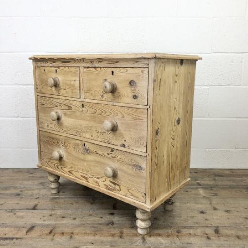 Small Antique Pine Chest of Drawers