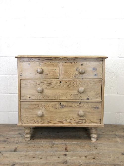 fig 1. Small Antique Pine Chest of Drawers