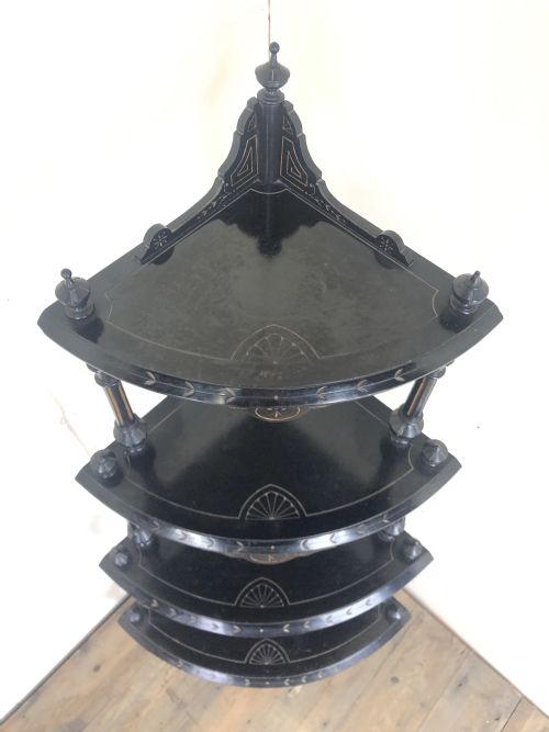 fig 2. Victorian Ebonised Corner What Not