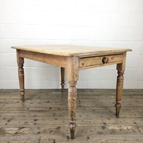 Antique Pine Farmhouse Kitchen Table