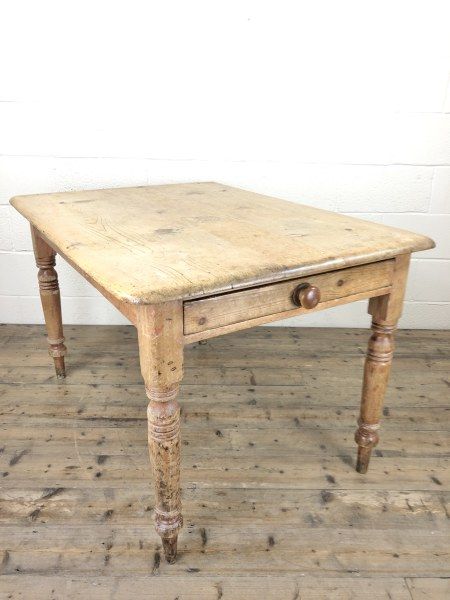 fig 2. Antique Pine Farmhouse Kitchen Table