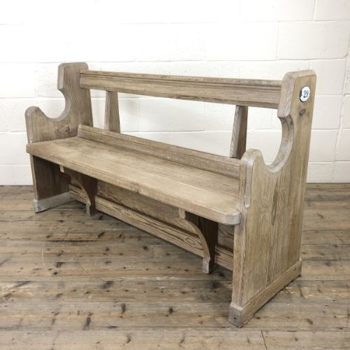 Antique Pine Chapel Pew Bench
