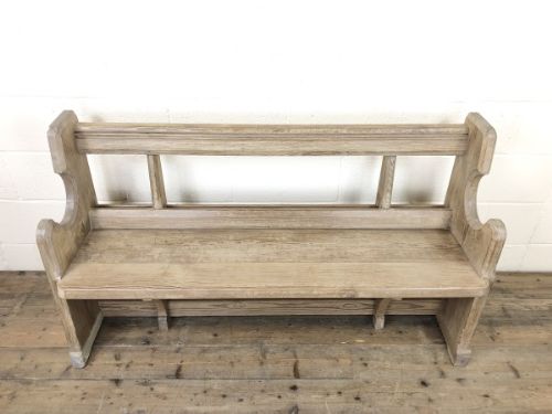 fig 2. Antique Pine Chapel Pew Bench