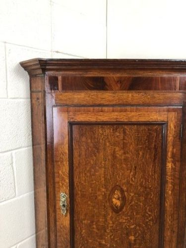 fig 1. Georgian Oak Corner Cupboard with Inlay