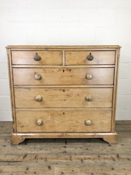 fig 1. Victorian Antique Pine Chest of Drawers