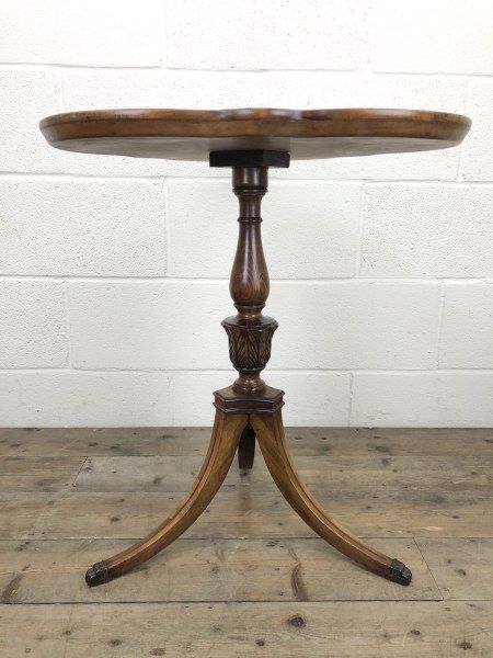 fig 1. Antique Mahogany Tripod Side Table