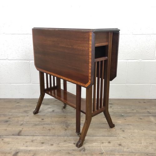 Antique Mahogany Inlaid Sutherland Side Table