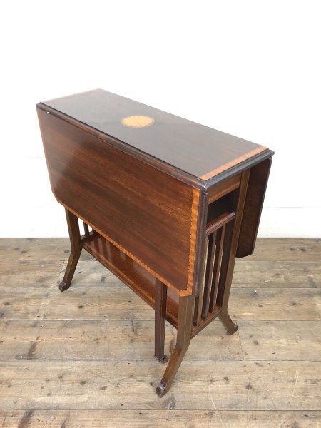 fig 1. Antique Mahogany Inlaid Sutherland Side Table