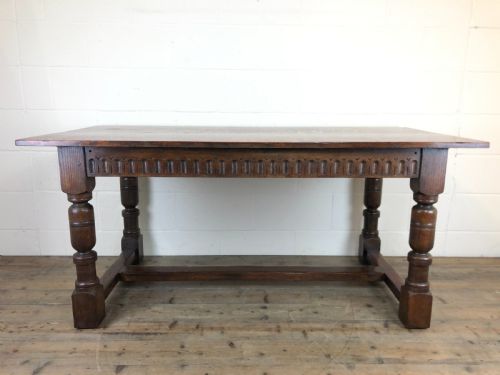 Early 20th Century Antique Oak Refectory Table