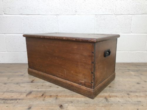 Antique Pine Trunk with Dovetail Joints