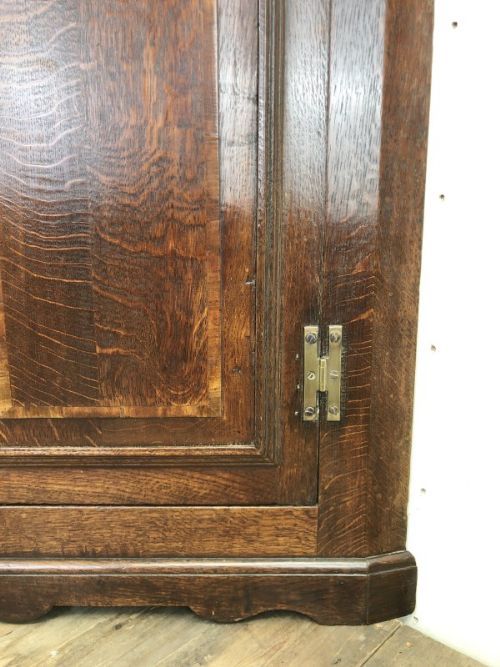 fig 1. Antique Oak Hanging Corner Cupboard
