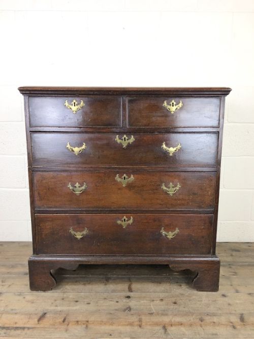 fig 1. Antique Georgian Oak Chest of Drawers