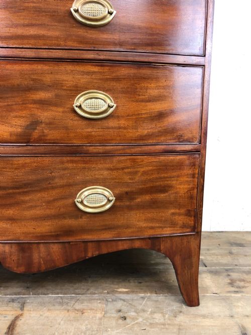 fig 2. 19th Century Mahogany Bow Front Chest of Drawers