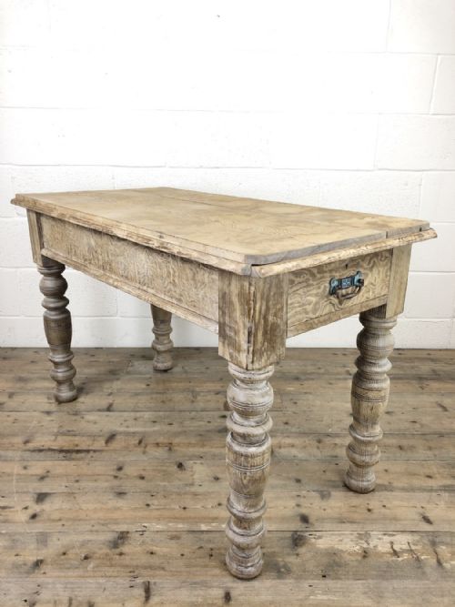 fig 1. Pitch Pine Chapel Table with Drawer