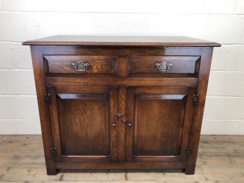 fig 1. Antique Oak Dresser Base Sideboard