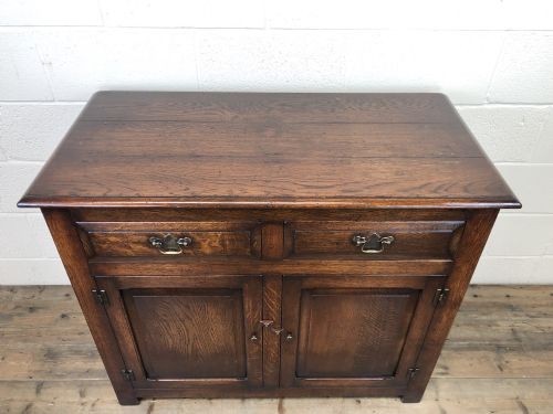 fig 2. Antique Oak Dresser Base Sideboard