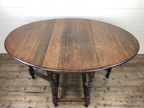 fig 2. Antique Oak Gate Leg Dining Table
