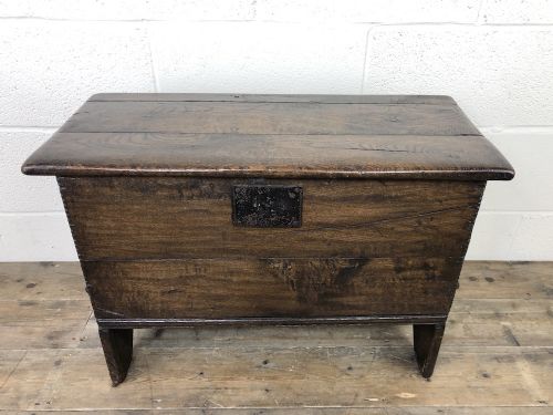 fig 1. Small 18th Century Joined Oak Coffer