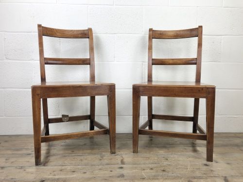fig 1. Pair of Antique Welsh Country Barback Farmhouse Chairs