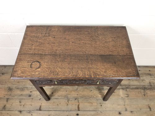 fig 2. Antique Oak Side Table with Drawer