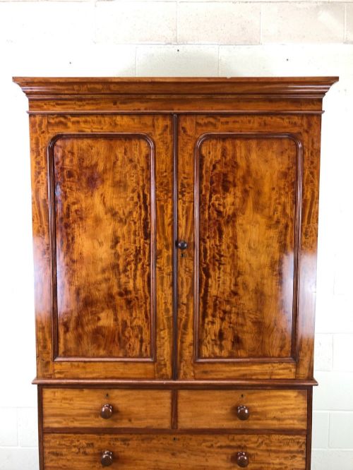 fig 2. Antique Mahogany Press Cupboard by ‘Heal & Son, London’