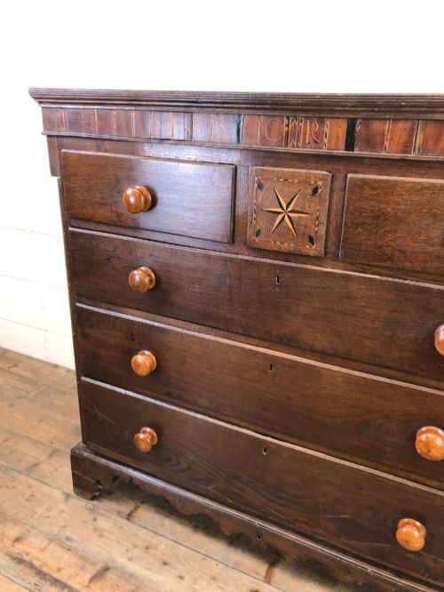 fig 2. Unusual Antique Welsh Oak Chest of Drawers