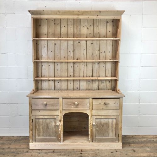Rustic Antique Pine Kitchen Dresser
