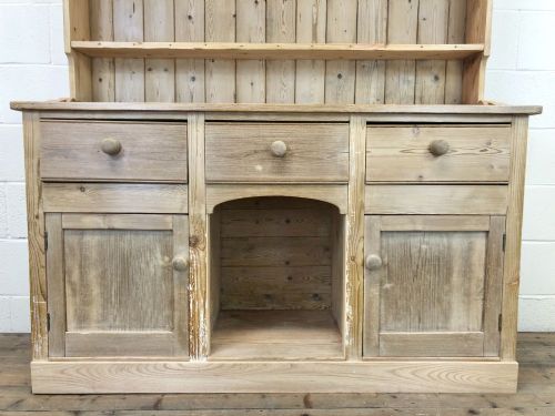 fig 1. Rustic Antique Pine Kitchen Dresser