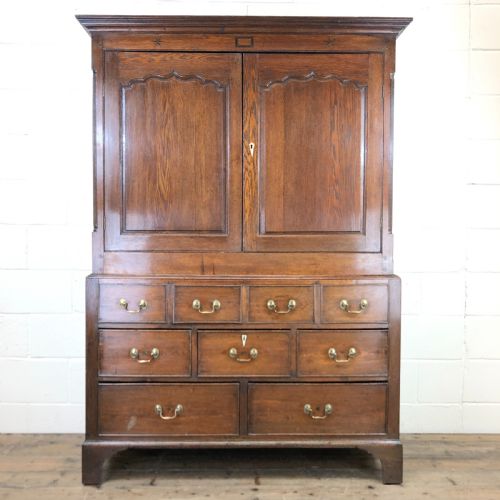 Antique Welsh Oak Press Cupboard