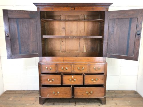 fig 2. Antique Welsh Oak Press Cupboard