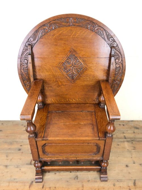 fig 1. Antique Oak Monks Bench Seat 