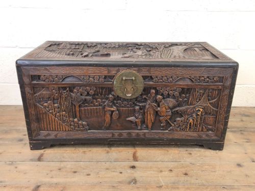 fig 2. Carved Camphorwood Chest or Trunk