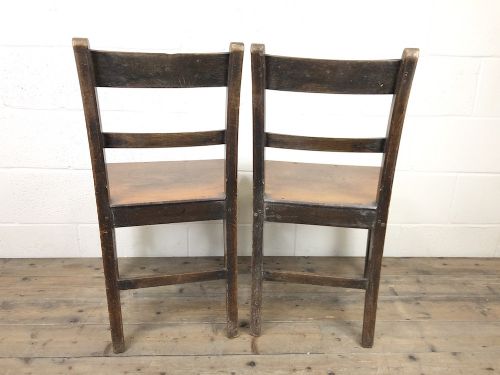 fig 1. Pair of 19th Century Welsh Oak Farmhouse Chairs