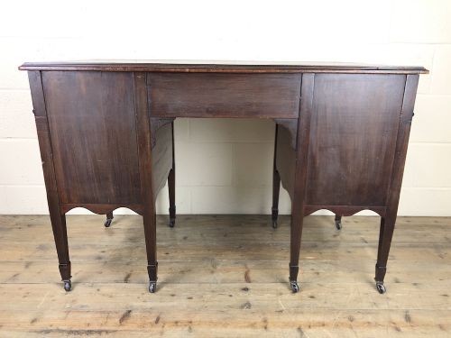 fig 1. Edwardian Inlaid Mahogany Desk with Leather Top