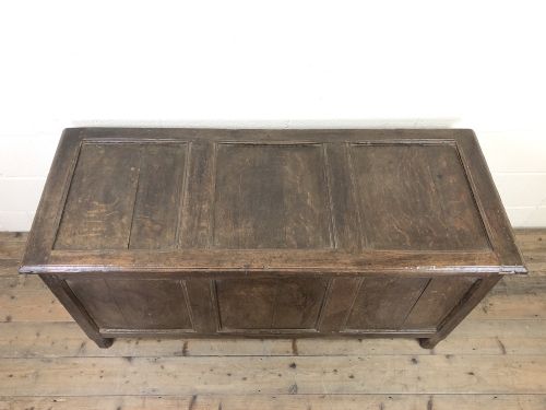 fig 2. 18th Century Oak Coffer with Three Panel Front