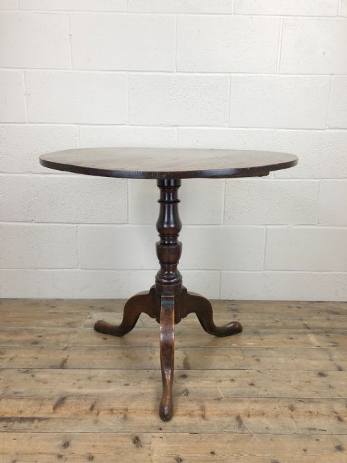 fig 1. Antique Georgian Oak Tilt Top Table