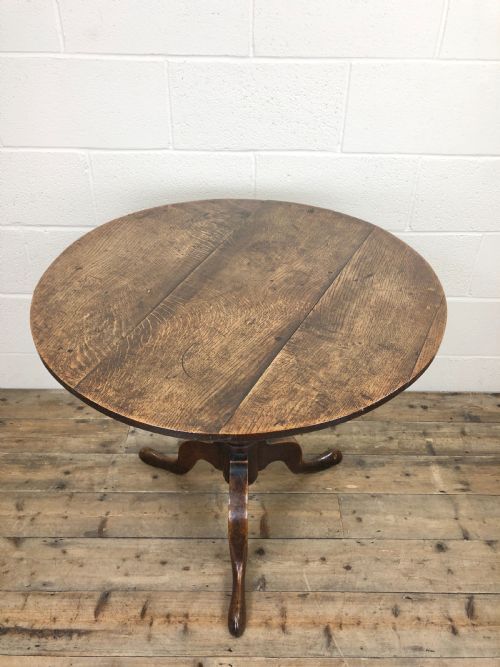 fig 2. Antique Georgian Oak Tilt Top Table