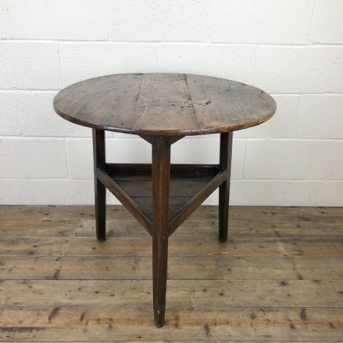 Antique 19th Century Elm Cricket Table