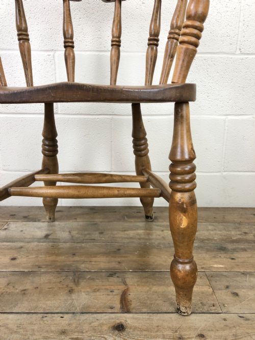 fig 2. Antique Beech Spindle Back Smoker's Bow Chair
