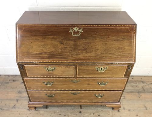 fig 1. Georgian Inlaid Mahogany Fall Front Bureau
