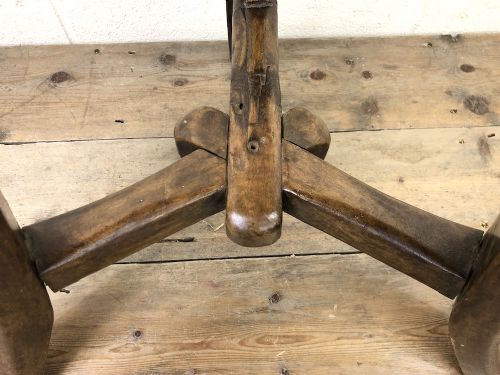 fig 1. Antique Chinese Elm Three Leg Stool