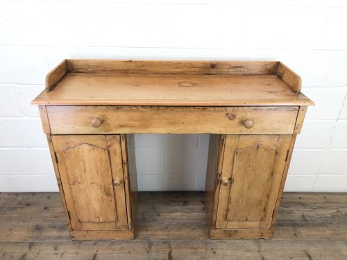 fig 1. Victorian Pine Twin Pedestal Sideboard