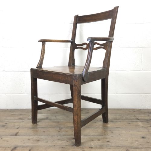 19th Century Welsh Oak Ball and Rail Back Chair