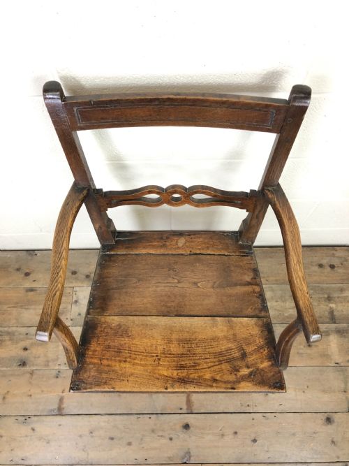 fig 2. 19th Century Welsh Oak Ball and Rail Back Chair