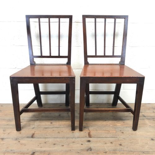 Pair of 19th Century Country Oak Farmhouse Chairs