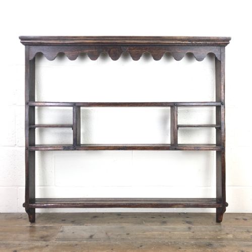 Antique Oak Rack with Carved Detail
