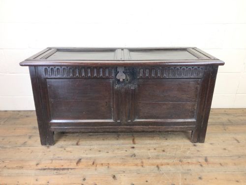 fig 1. Antique Oak Coffer