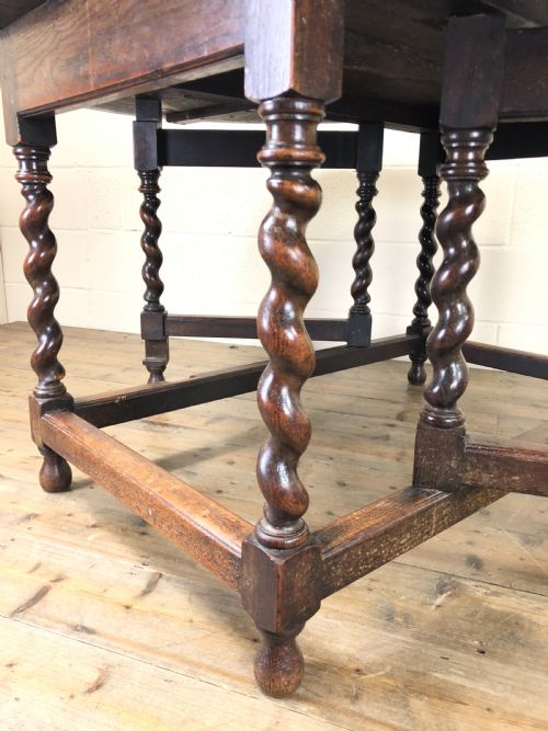 fig 1. Antique Oak Gate Leg Table