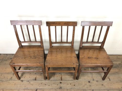 fig 1. Set of Three Antique Farmhouse Chairs