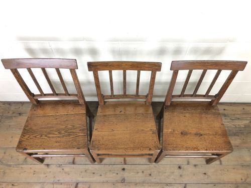 fig 2. Set of Three Antique Farmhouse Chairs